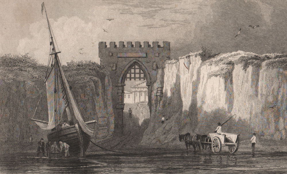 Kingsgate, Broadstairs, Isle of Thanet, Kent. Charles II landing. GASTINEAU 1829